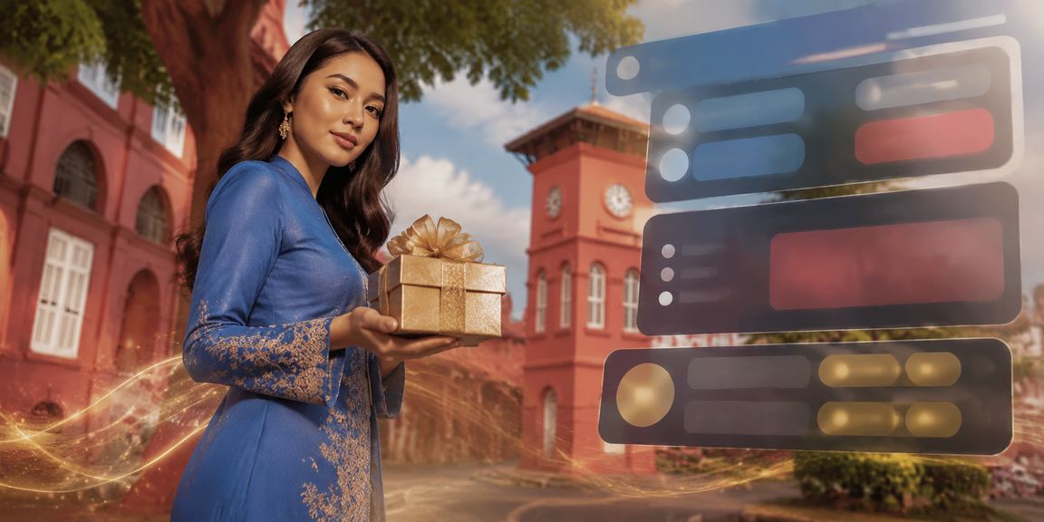 Pemain kasino jackpot spa8 di Melaka berpakaian baju kurung tradisional